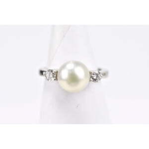 パールダイヤリング Pt900 0.22ct 買取実績【買取日：2025年12月4日】