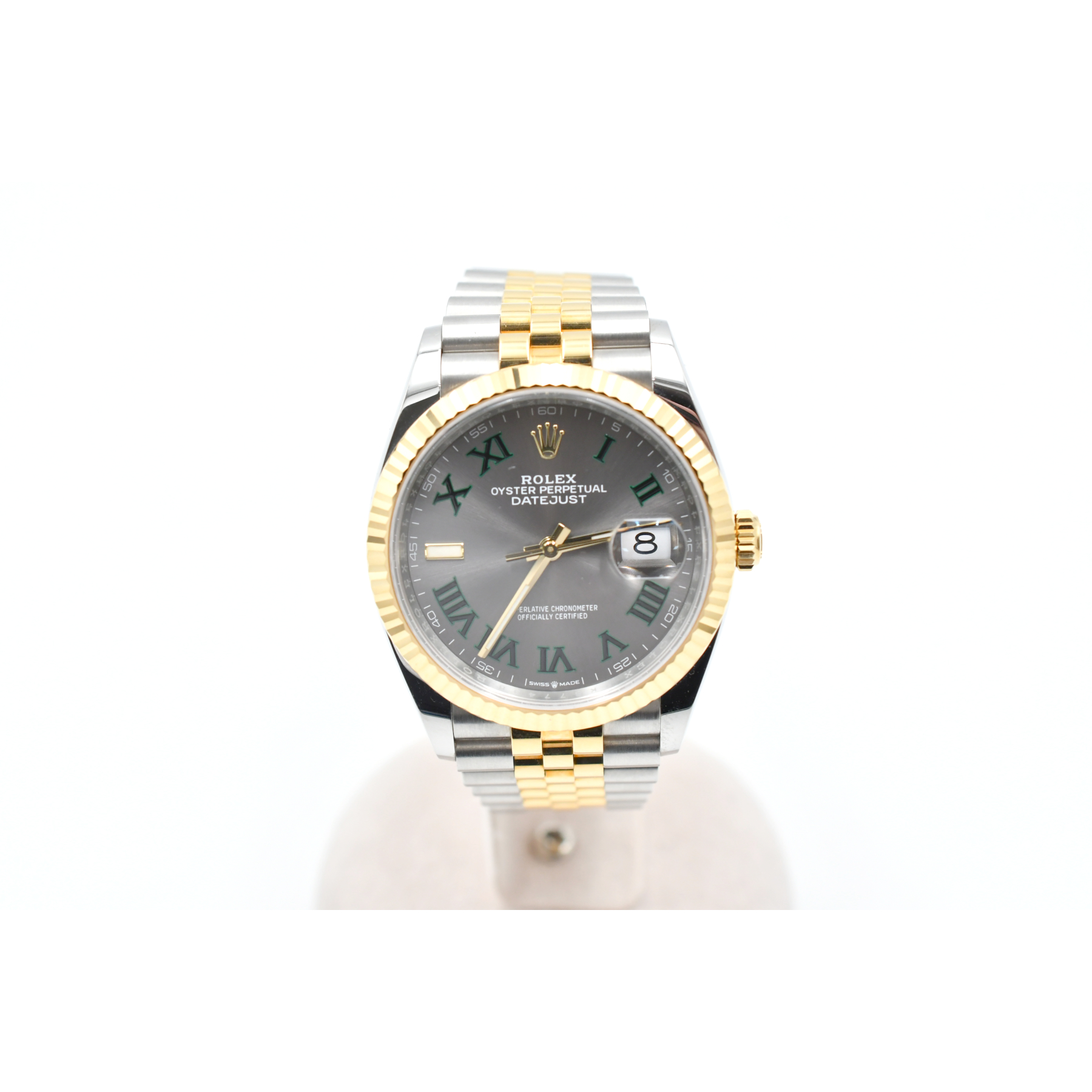 ロレックス デイトジャスト スレートローマ文字盤 ジュビリーブレス YG