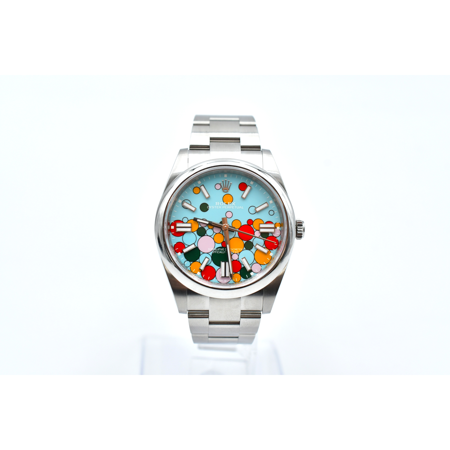 ロレックス オイスターパーペチュアル ターコイズセレブレーション文字盤 41 SS/AT Aランク
