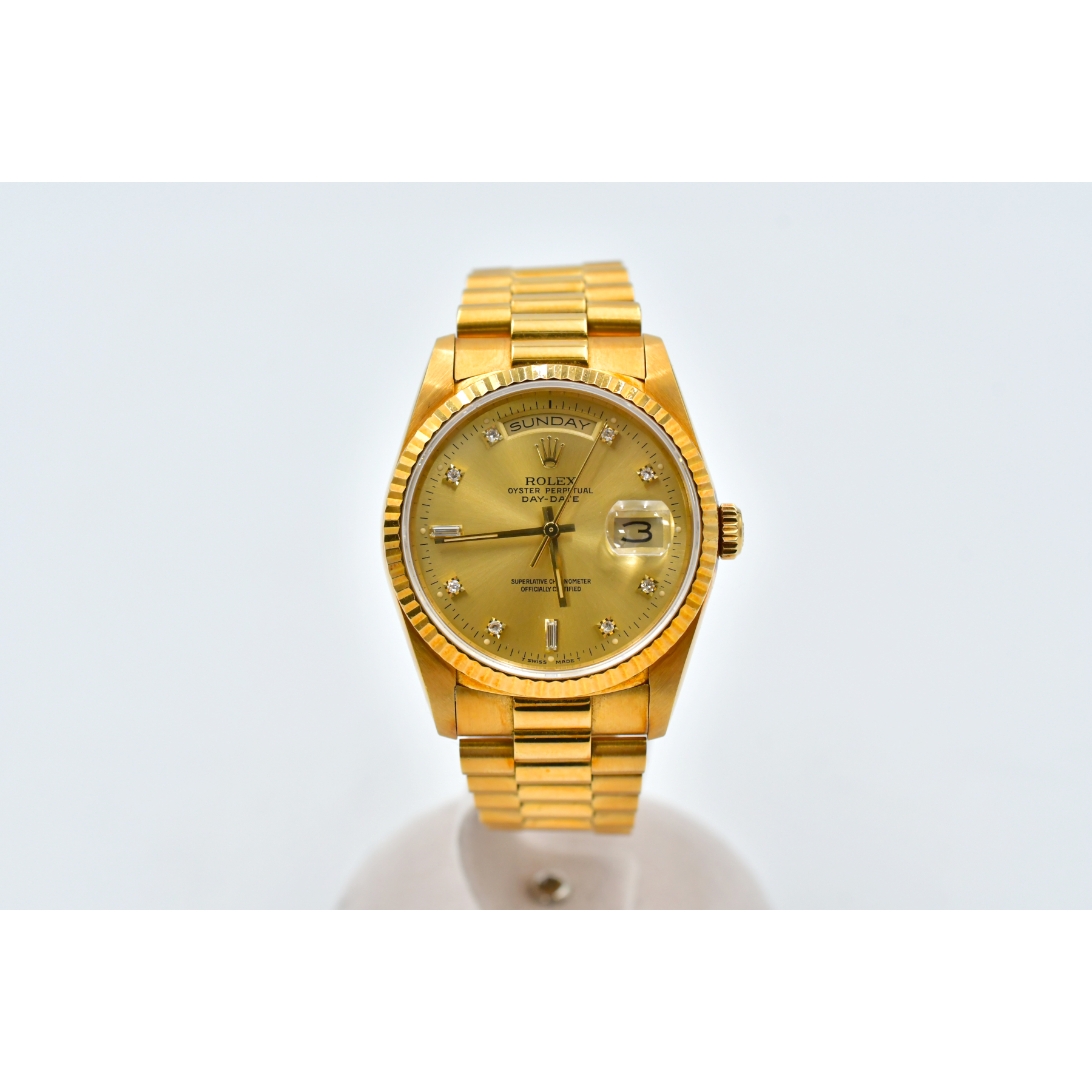 ロレックス デイデイト 10PDシャンパン文字盤 旧PD YG/AT Bランク