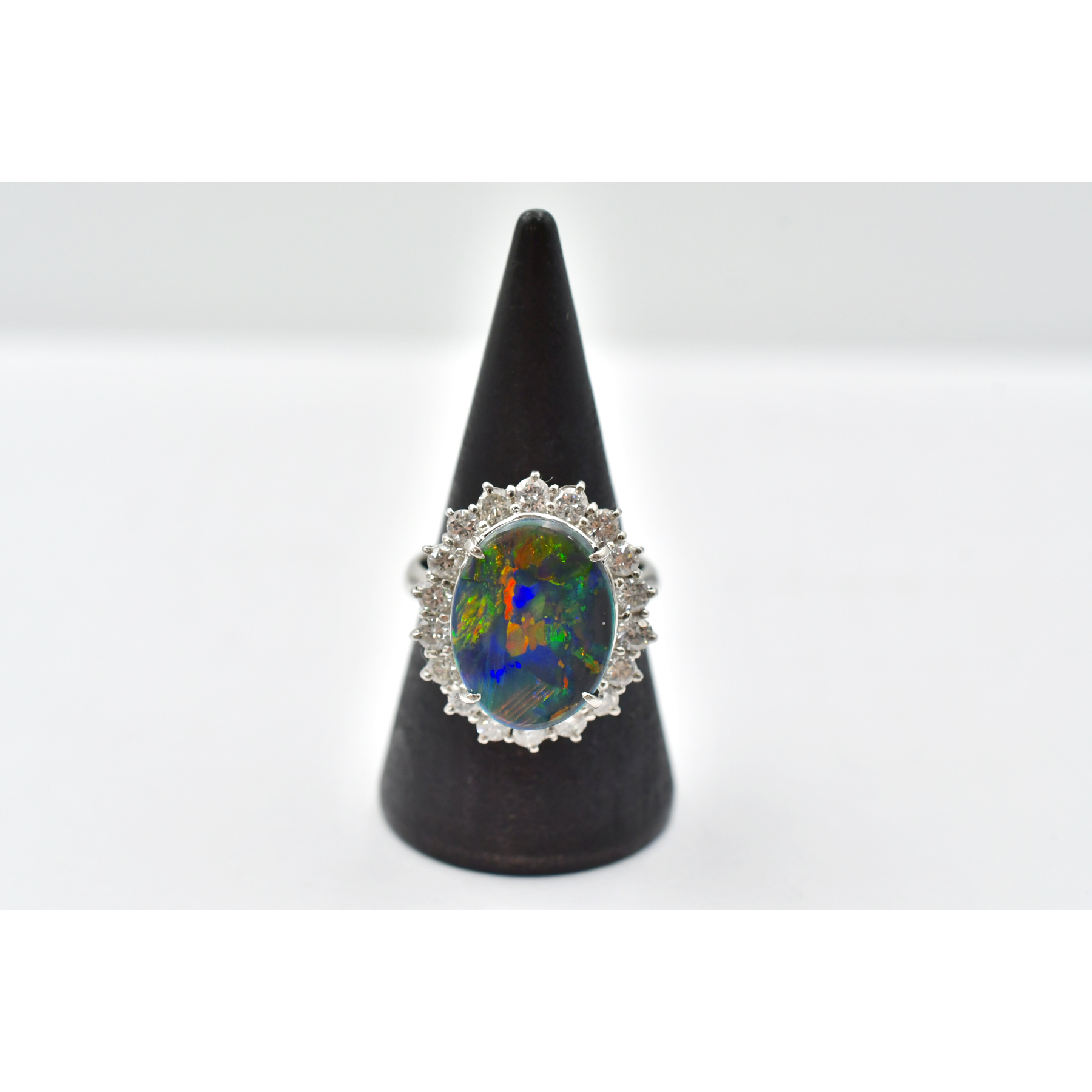 ブラックオパールリング BO４．４５ct D1.20 Aランク