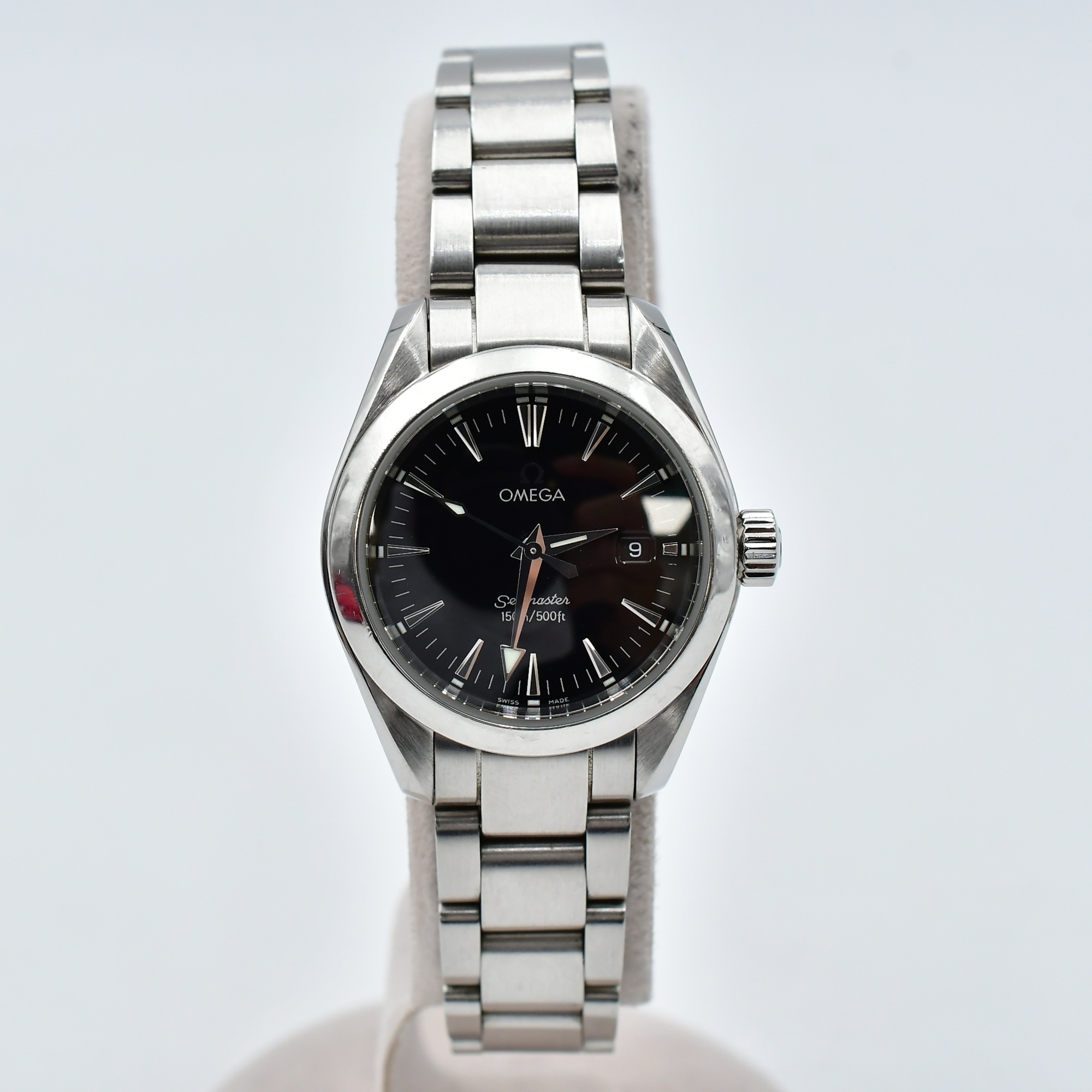 オメガ シーマスター アクアテラ 黒文字盤 SS/QZ Bランク