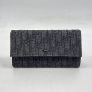ディオール オブリーク ロングフラップウォレット 黒 ジャガード 買取実績【買取日：2025年12月2日】