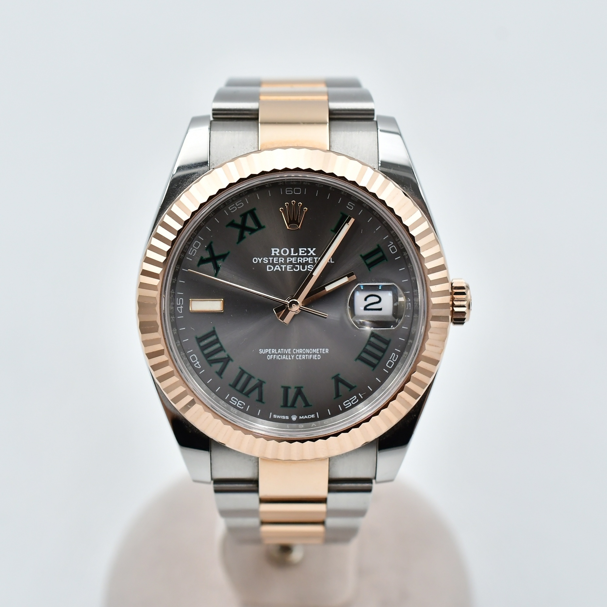 ロレックス デイトジャスト スレートローマン文字盤 SS×YG/AT Bランク