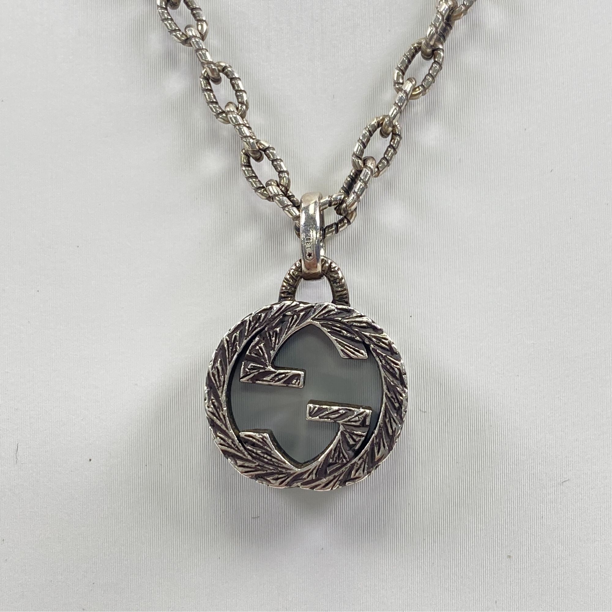 グッチ インターロッキングG ネックレス 925 Bランク