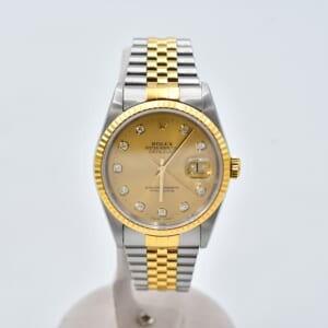 ロレックス デイトジャスト シャンパン文字盤 SS×YG/AT 新PD 16233G 買取実績【買取日：2025年12月6日】
