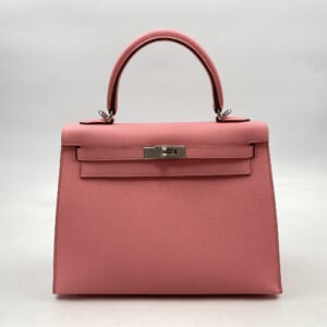 エルメス ケリー25 ローズコンフェッティ エプソン シルバー金具 外縫い K刻 買取実績【買取日：2025年12月4日】