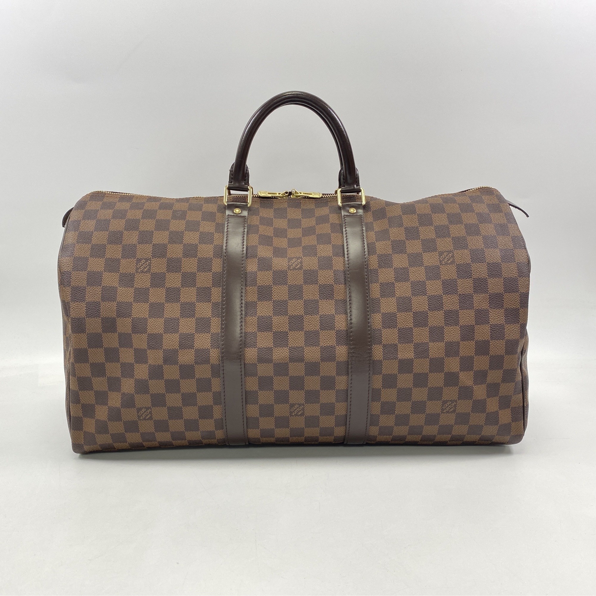 ルイ・ヴィトン ダミエ キーポル50 イニシャル ABランク