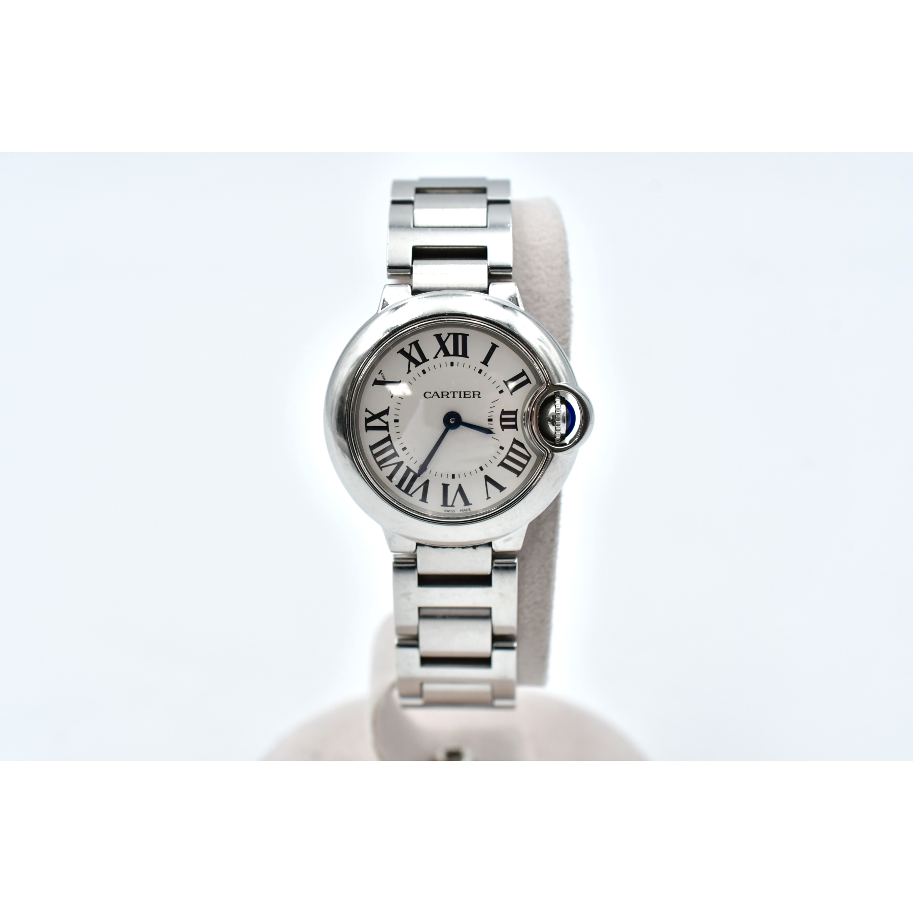 カルティエ バロンブルーSM シルバー文字盤 SS/QZ W69010Z4 買取実績