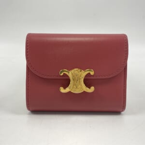 セリーヌ トリオンフ スモール 3つ折り財布 赤 レザー 買取実績【買取日：2025年11月22日】