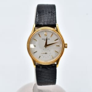 パテック フィリップ カラトラバ シルバー文字盤 YG×革/手巻き 3923SJ 買取実績【買取日：2025年11月23日】