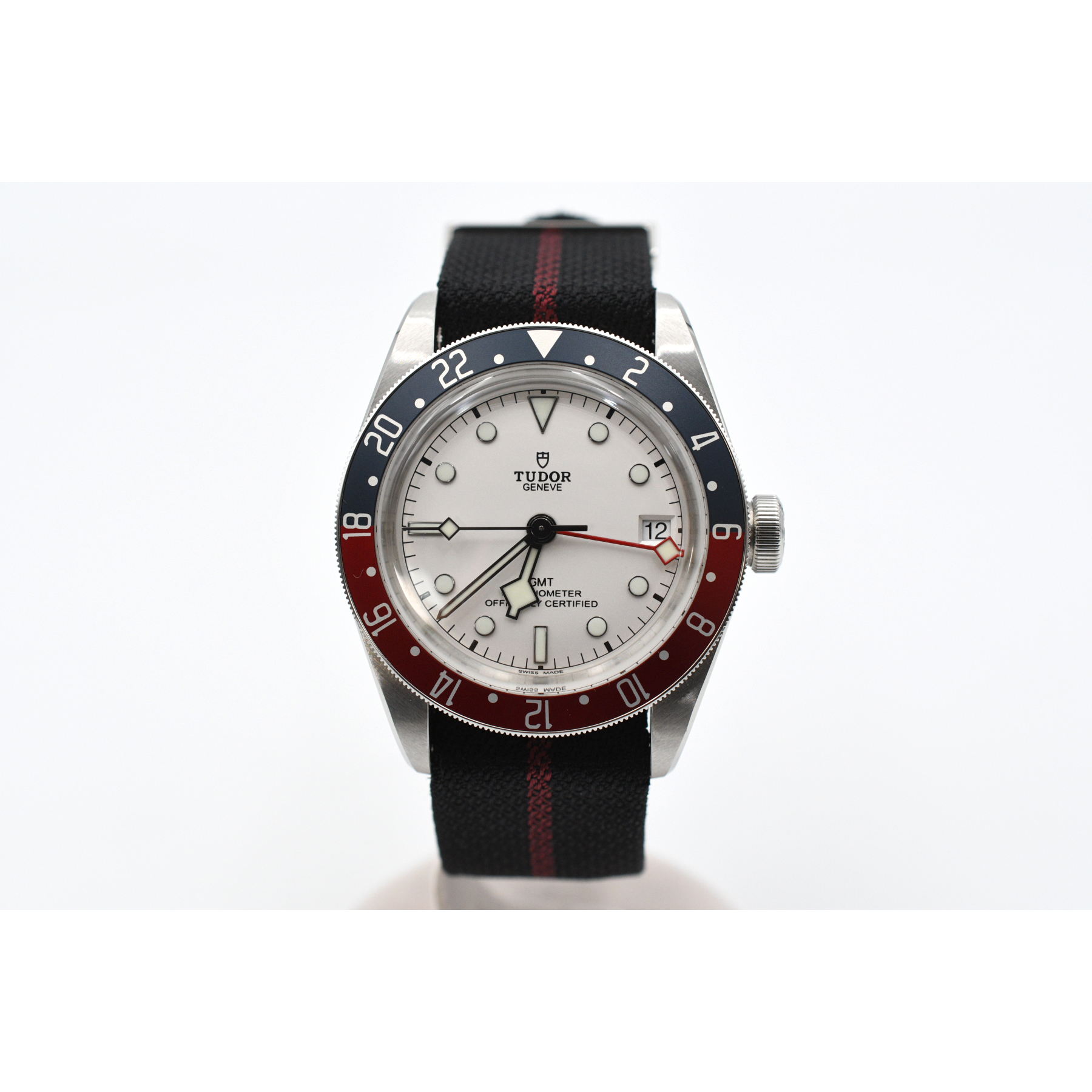 チューダー ブラックベイ GMT 白文字盤 SS×ナイロンベルト/AT 79830RB 