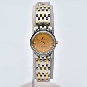 オメガ デヴィル プレステージ 腕時計 ゴールド文字盤 16P ダイヤ YGコンビ SS×YG/QZ 4370.16 レディース 4370.16 買取実績【買取日：2025年12月6日】