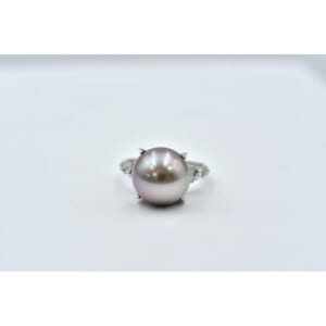 パールダイヤリング Pt900 12mm D0.20ct 買取実績【買取日：2025年12月7日】