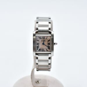 カルティエ マストタンクヴェルメイユLM アイボリー文字盤 SS×革/QZ