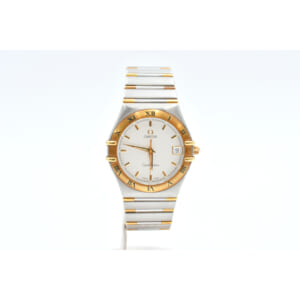 オメガ コンステレーション ダイヤベゼル シェル文字盤 SS/QZ 1476.63