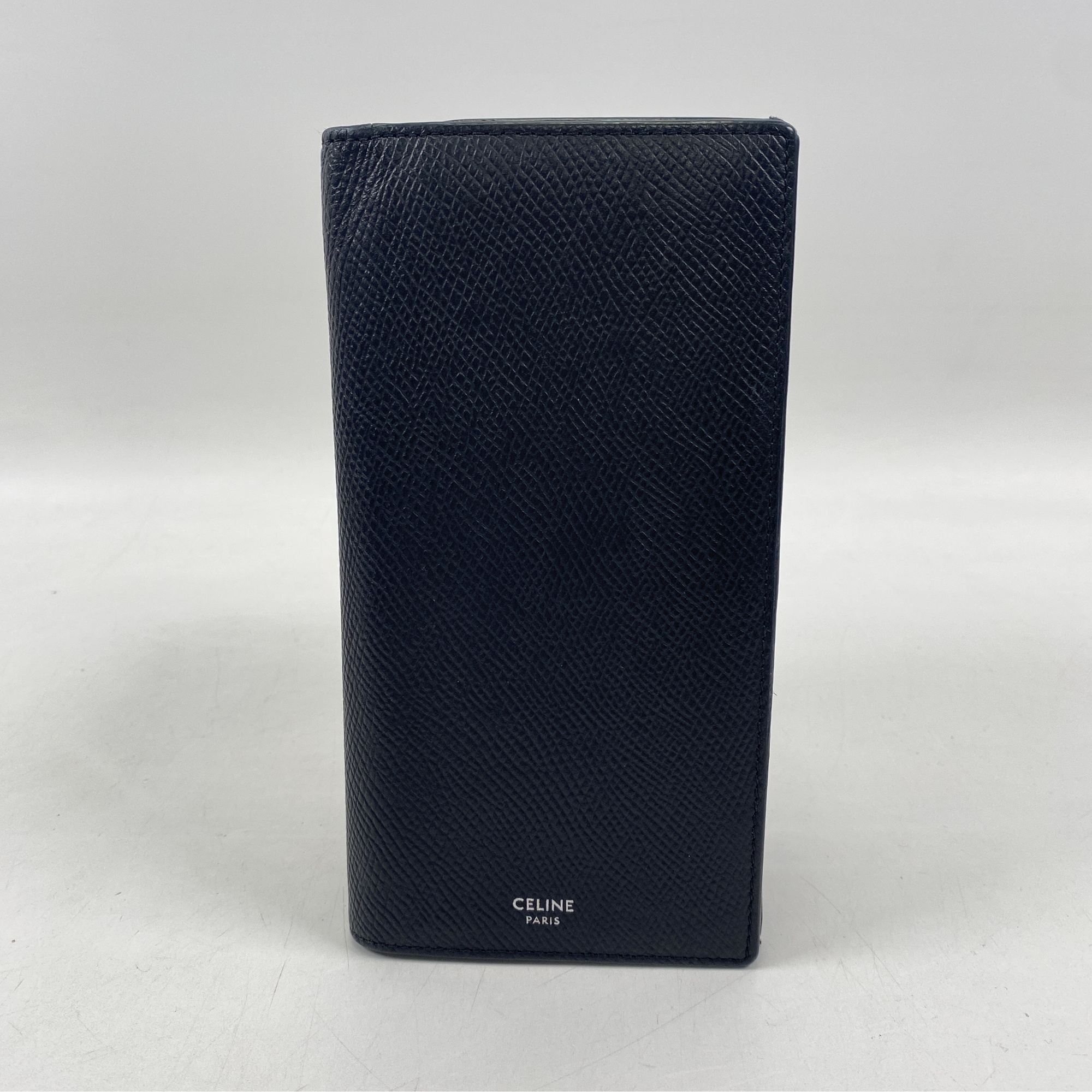 セリーヌ 二つ折り 長財布 黒 レザー Bランク