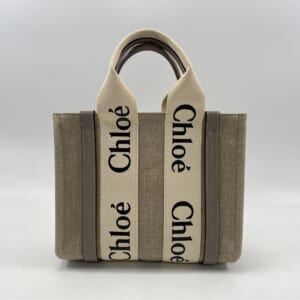 クロエ ウッディ スモール 2WAY ロゴ ショルダー トートバッグ ムスクグレー リネン×ポリエステル レディース CHC22AS397 買取実績【買取日：2025年11月22日】