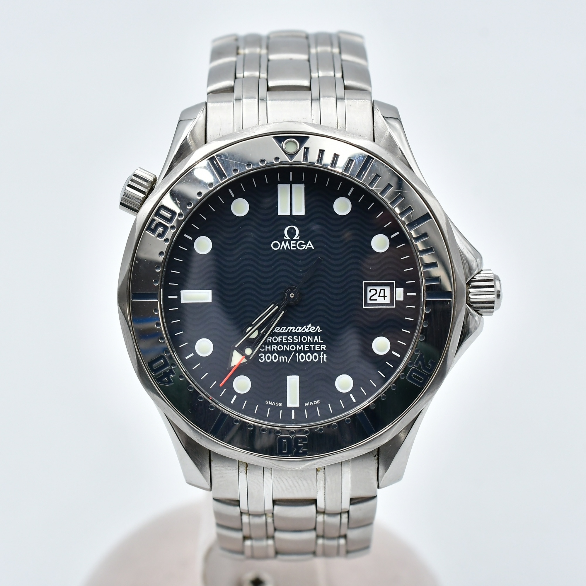 オメガ シーマスター 青文字盤 SS/AT Bランク