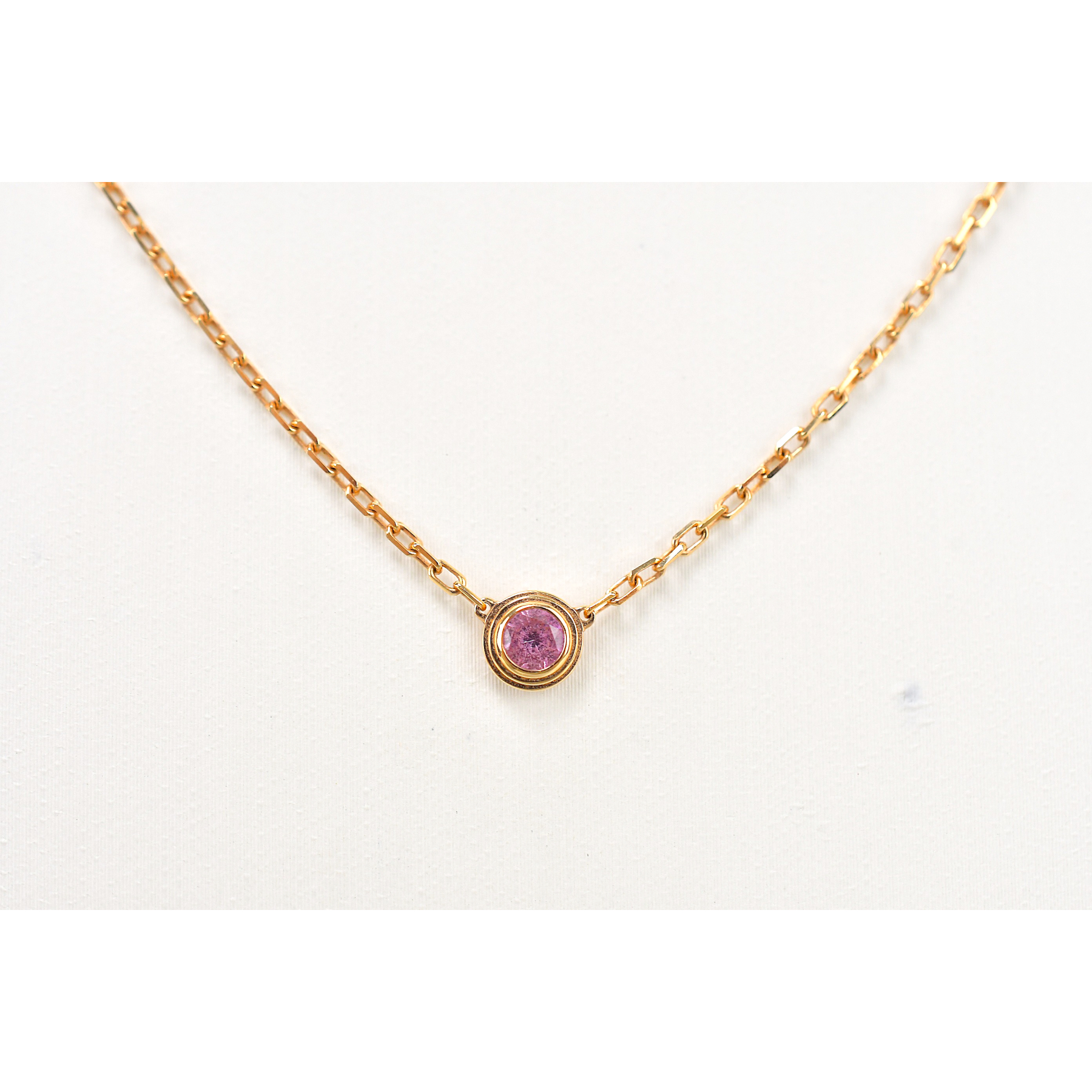 カルティエ ダムール ピンクサファイア ネックレス 750PG 買取実績