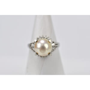 パールダイヤリング Pt900 D0.36ct 9.1mm 買取実績【買取日：2025年12月5日】