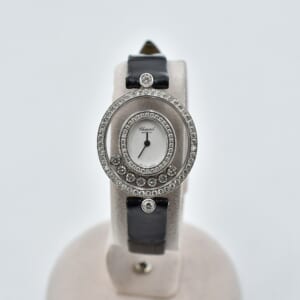 ショパール ハッピーダイヤモンド 白文字盤 7PD WG×レザー/QZ 1218451 買取実績【買取日：2025年11月26日】