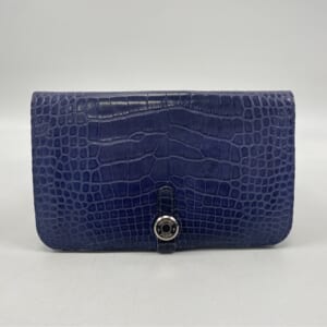エルメス ドゴンGM ネイビー系 アリゲーター SV金具 K刻印 買取実績【買取日：2025年12月9日】