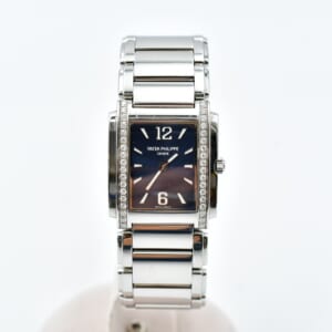 パテック フィリップ トゥエンティフォー ダイヤベゼル 青文字盤 SS/QZ 4910/1200A-001 買取実績【買取日：2025年11月26日】