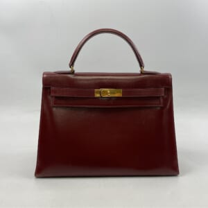 エルメス ケリー32 赤系 ボックスカーフ GD金具 〇J刻印 買取実績【買取日：2025年11月24日】