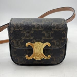 セリーヌ ミニクロード トリオンフ ショルダーバッグ 黒×茶色 買取実績【買取日：2025年11月21日】