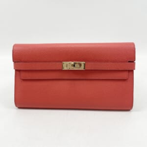 エルメス ケリーウォレットロング エプソン オレンジピンク系 A刻印 買取実績【買取日：2025年11月24日】