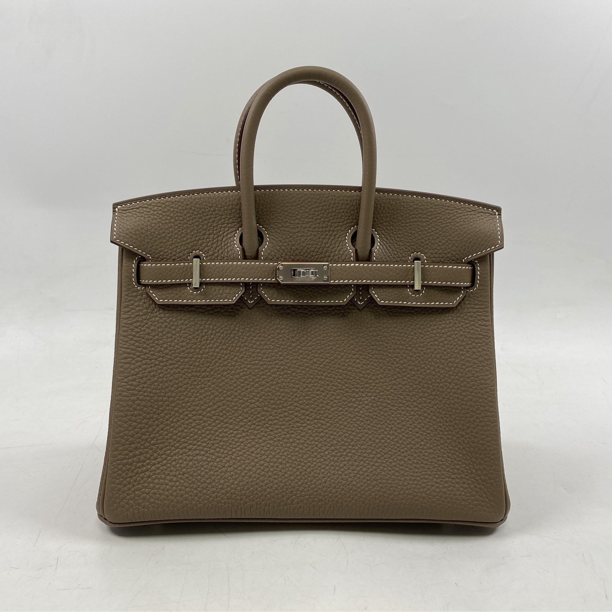 エルメス バーキン25 エトゥープ トゴ SV金具 W刻印 Sランク