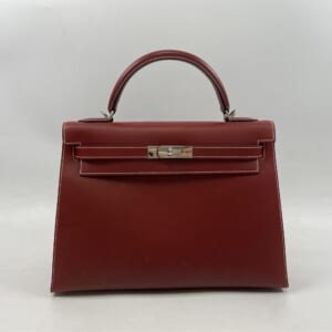 エルメス ケリー32 外縫い ルージュアッシュ シャモニー SV金具 □E刻印 買取実績【買取日：2025年11月26日】