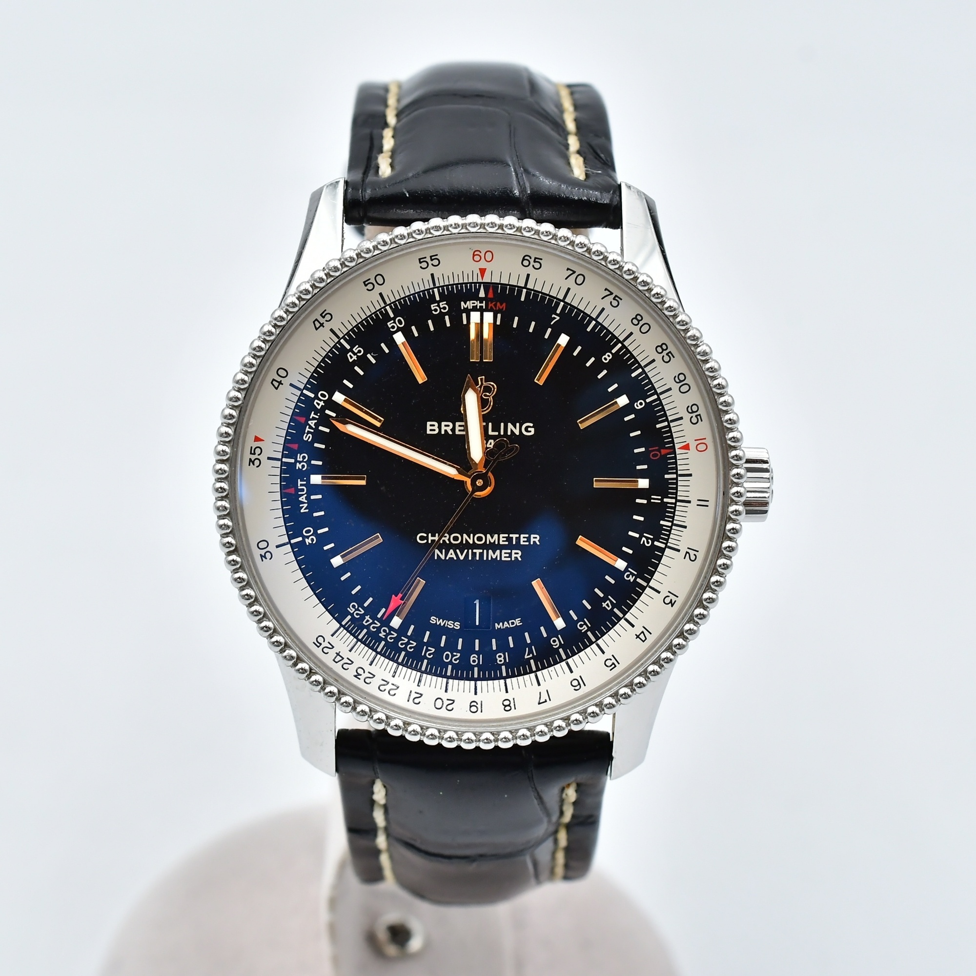 ブライトリング ナビタイマー A17326 ブラック文字盤【中古】腕時計 メンズ ブライトリング ナビタイマー 黒文字盤 SS×レザー/AT A17326 買取実績