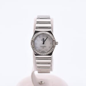 オメガ コンステレーション ダイヤベゼル シェル文字盤 SS/QZ 1476.63