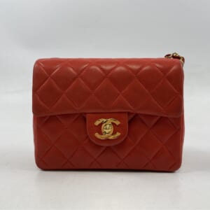 シャネル ミニマトラッセ Sフラップ Sチェーンショルダーバッグ 赤 ラムスキン GD金具 買取実績【買取日：2025年11月25日】
