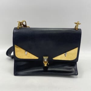 フェンディ バグズモンスター キャナイ ショルダーバッグ 黒 レザー 8BT283 買取実績【買取日：2025年11月24日】