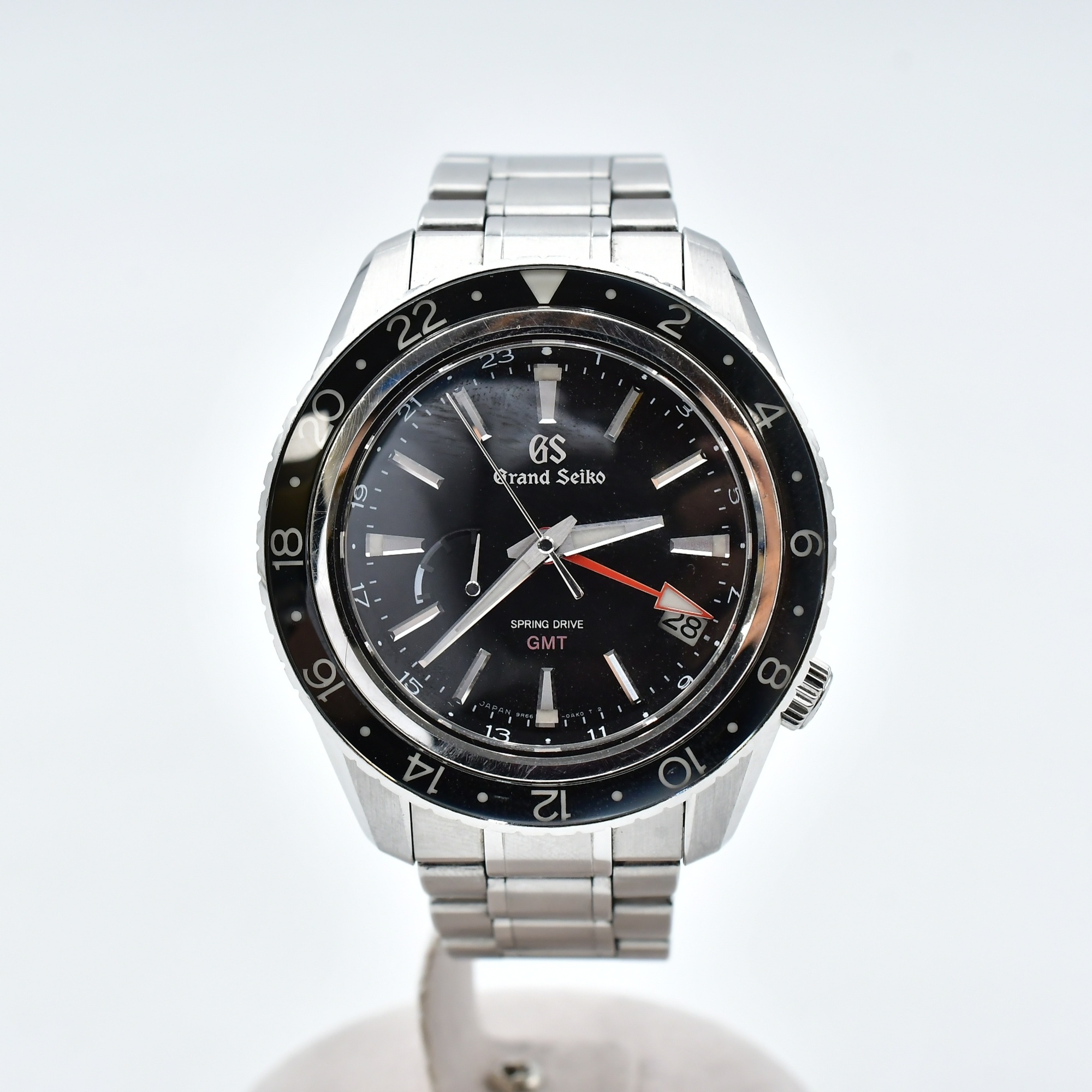 グランドセイコー スプリングドライブ GMT 黒文字盤 SS/AT Bランク