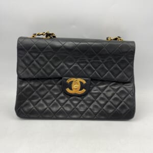 シャネル デカマトラッセ シングルフラップ Wチェーン ショルダーバッグ ラムスキン ブラック レザー ゴールド金具 買取実績【買取日：2025年12月3日】