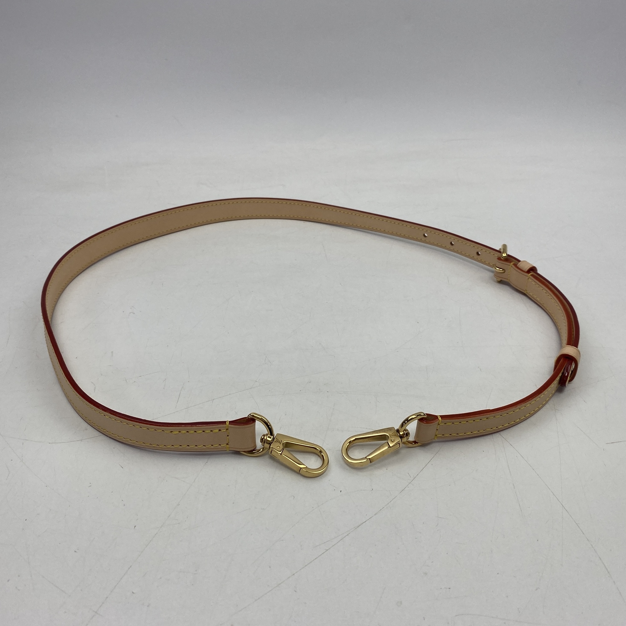 ルイ・ヴィトン バッグ用 ショルダーストラップ ブラウン レザー ストラップのみ 調節可 Bランク