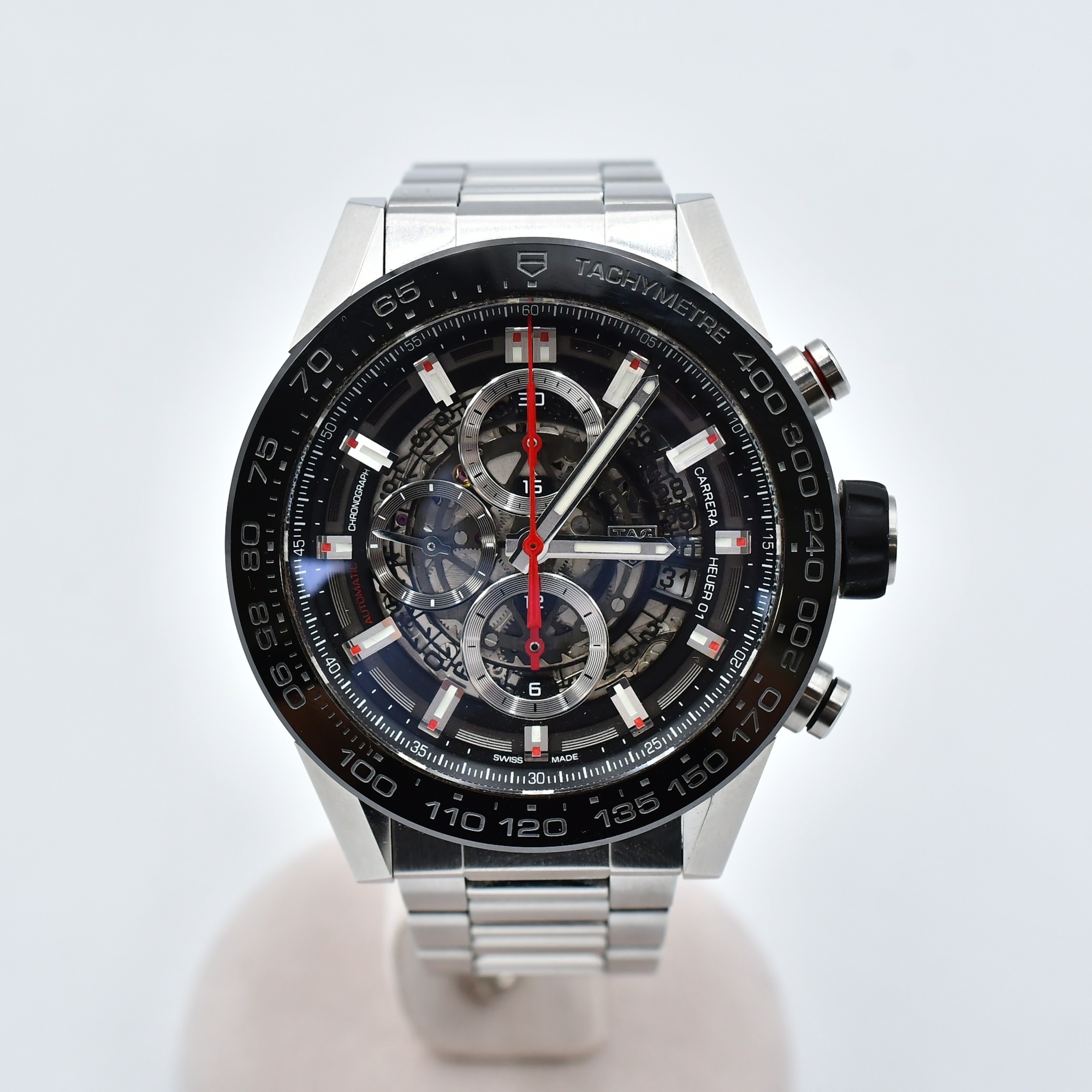 タグホイヤー カレラ キャリバー ホイヤー01 クロノグラフ スケルトン文字盤 SS/AT ABランク