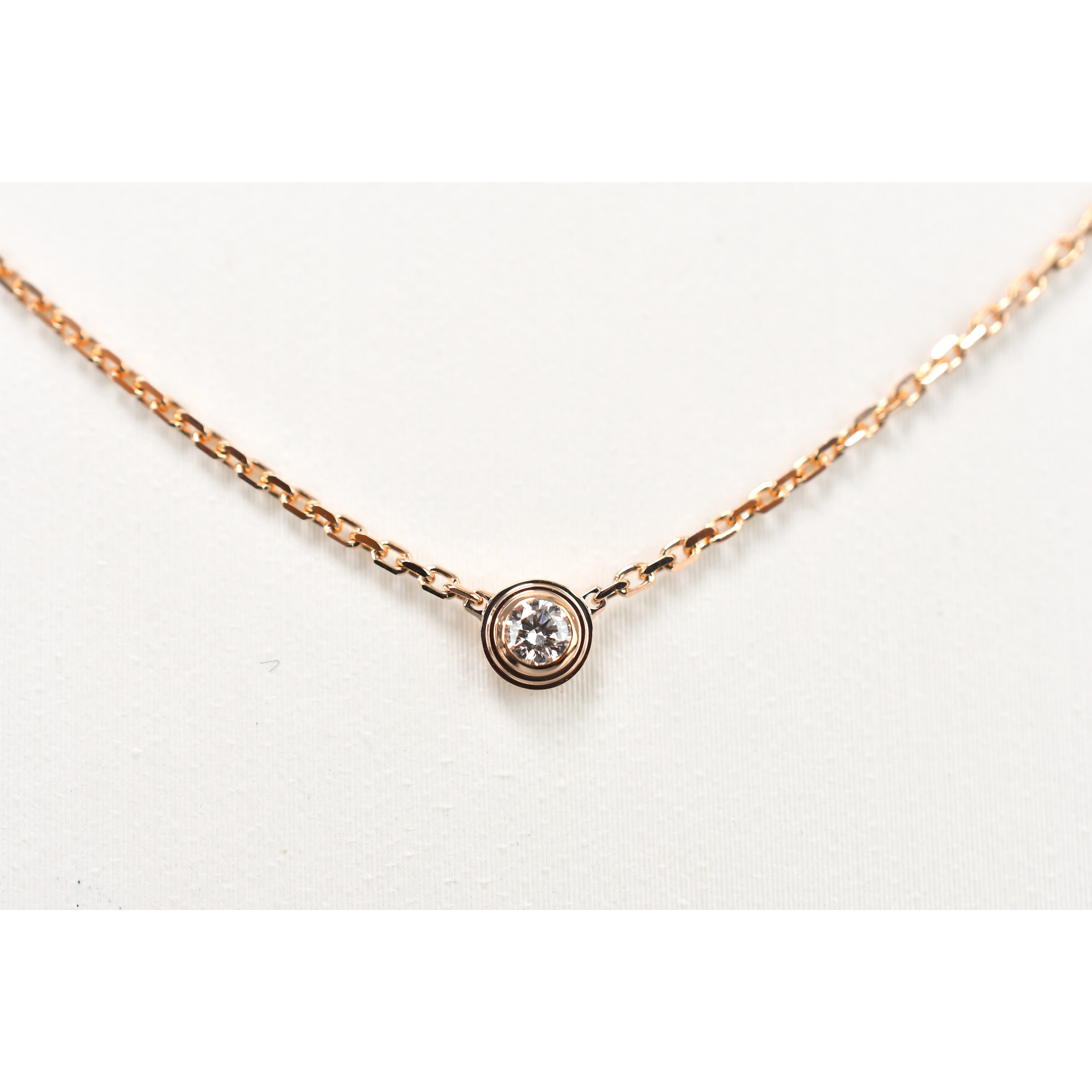 カルティエ ダムール XS ダイヤネックレス 1PD K18PG 買取実績【買取日