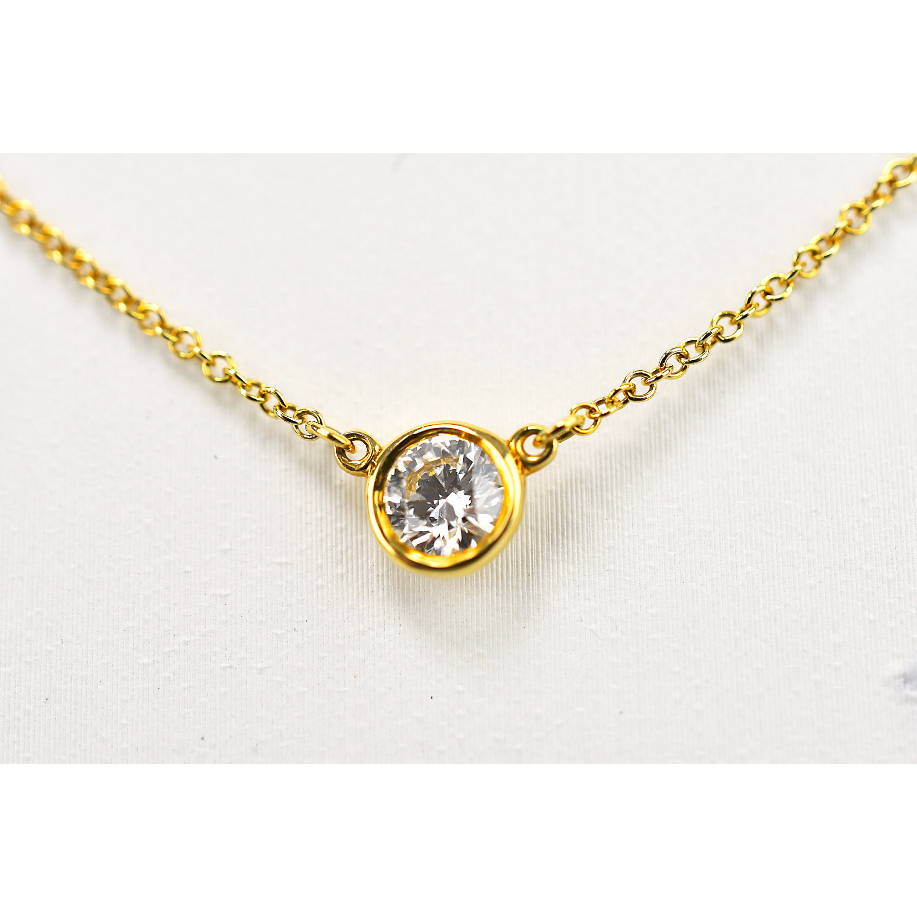 ティファニー バイザヤード 1PD ネックレス 0.29ct K18YG Bランク
