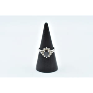 青石メレダイヤリング 1.01ct 0.12ct