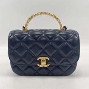 シャネル ターンロック スモール シングルフラップダブルチェーン