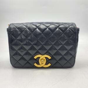 シャネル デカココマーク マトラッセ フルフラップ チェーンショルダーバック 黒 ラムスキン GD金具 買取実績【買取日：2025年12月7日】