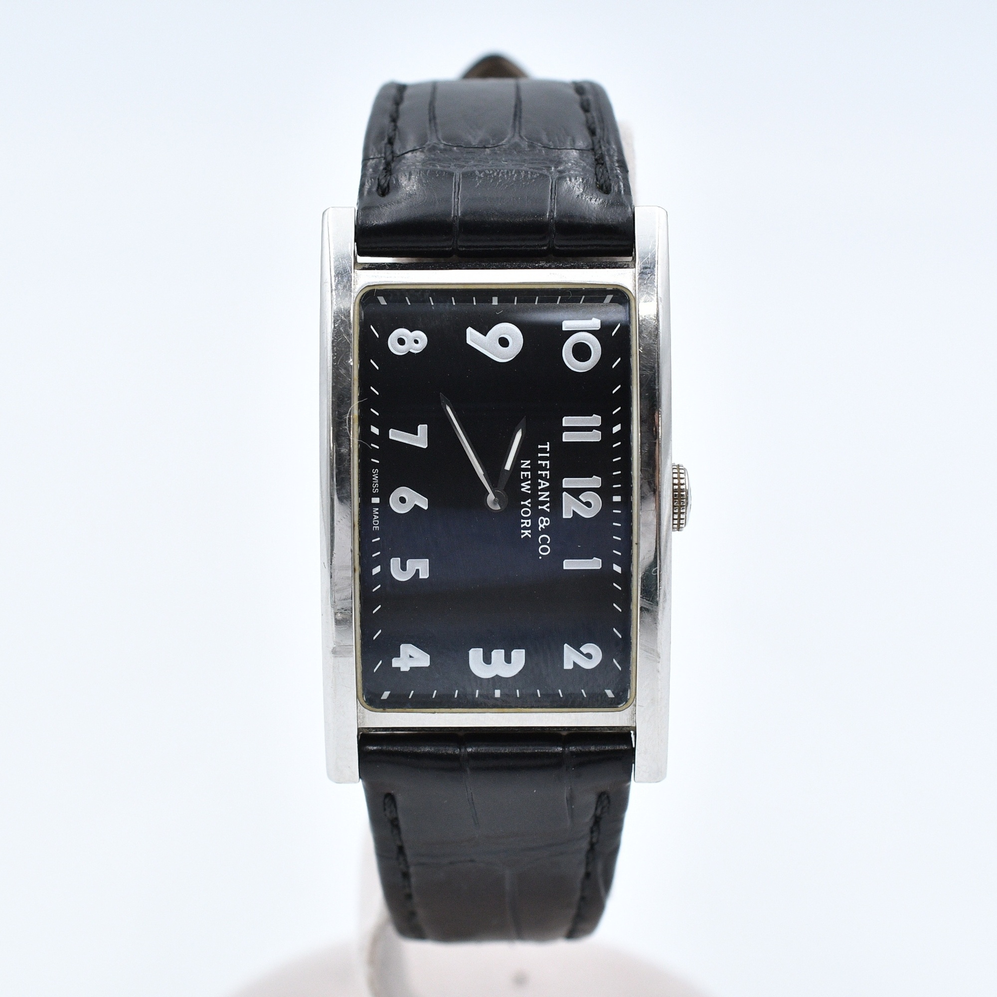 【新品】ティファニー イーストウエスト 黒文字盤 34677352 ブラック ティファニー イーストウエスト 黒文字盤 SS×革/QZ 34677352 買取実績
