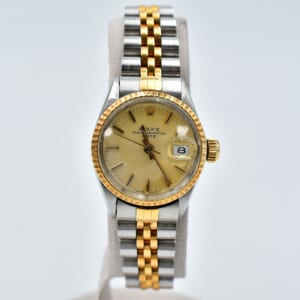 ロレックス オイスターパーペチュアルデイト シャンパン文字盤 SS×YG/AT 6917 買取実績【買取日：2025年12月7日】