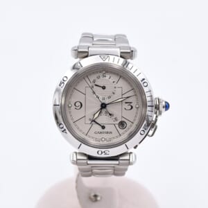 カルティエ パシャ GMT シルバー文字盤 SS/AT W31037H3 買取実績【買取日：2025年11月23日】