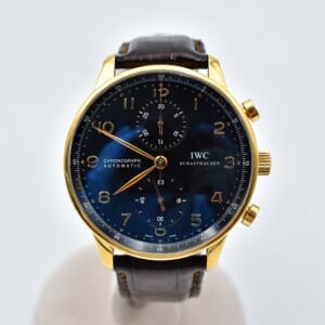 IWC ポルトギーゼ クロノグラフ 黒文字盤 PG×革/AT IW371415 買取実績【買取日：2025年11月22日】